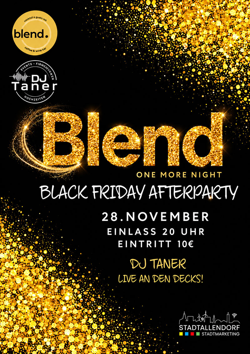 Blend Party geht in die dritte Runde – Black Friday Afterparty am 28. November
